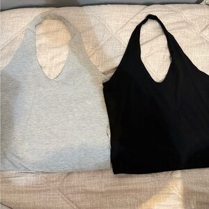 Cotton On Black and Gray Halter Tops